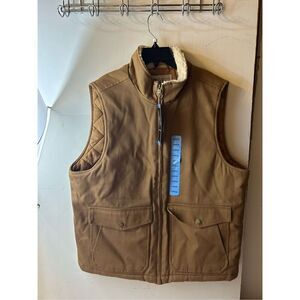 Workman Product WP weatherproof Men’s large L brown quilted vest cargo pockets n
